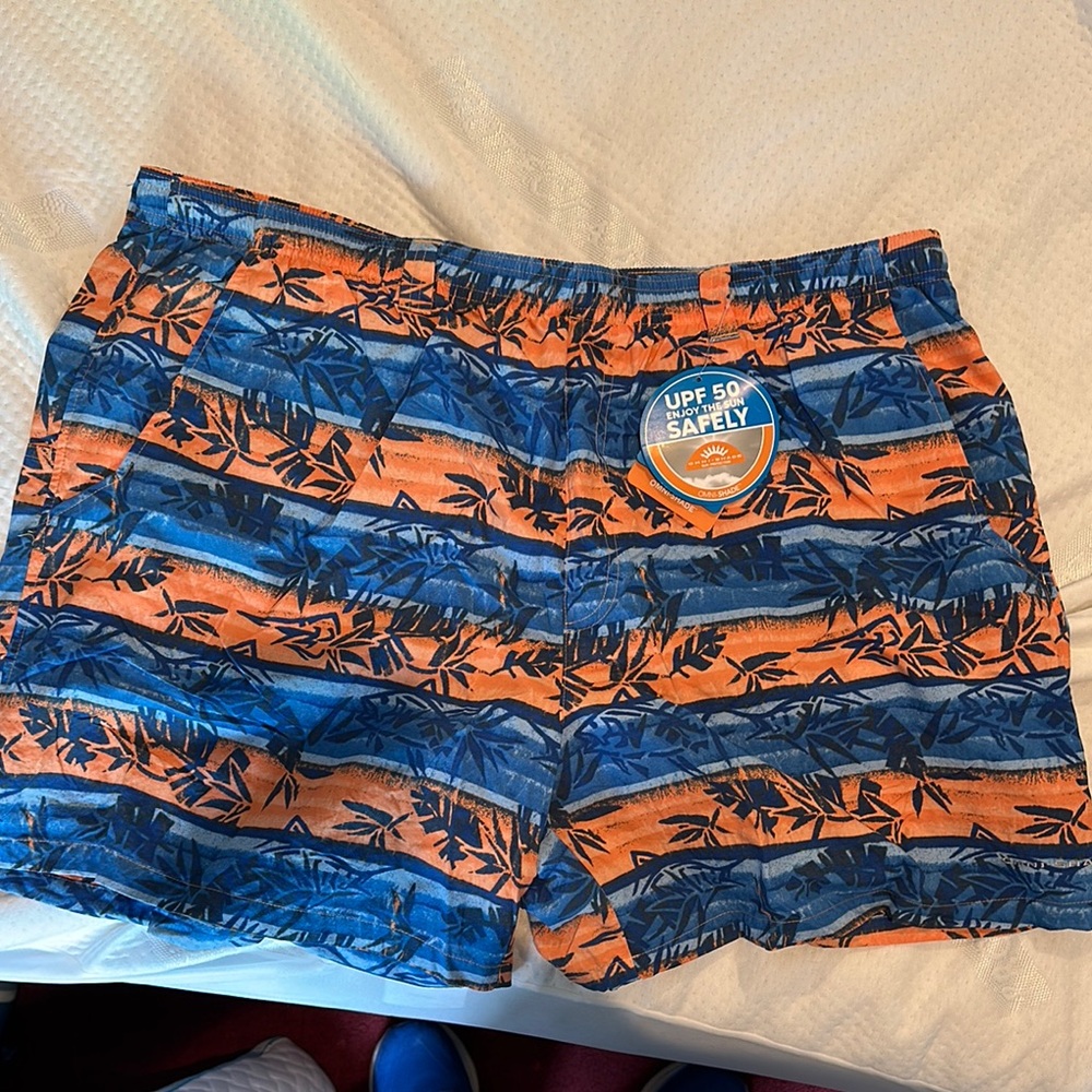 Columbia Men's Swim Trunks - Blue and Orange